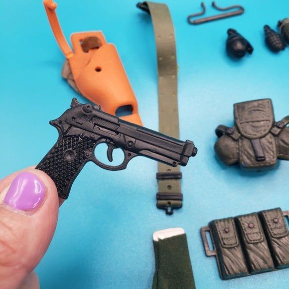 Lot of GI Joe Doll Accessories Weapons Battle Gear Grenades Pistols War Sword - Picture 7 of 12
